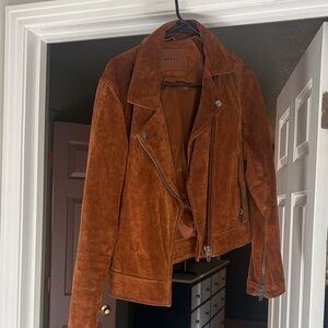 Blank NYC Rust Suede Leather Jacket